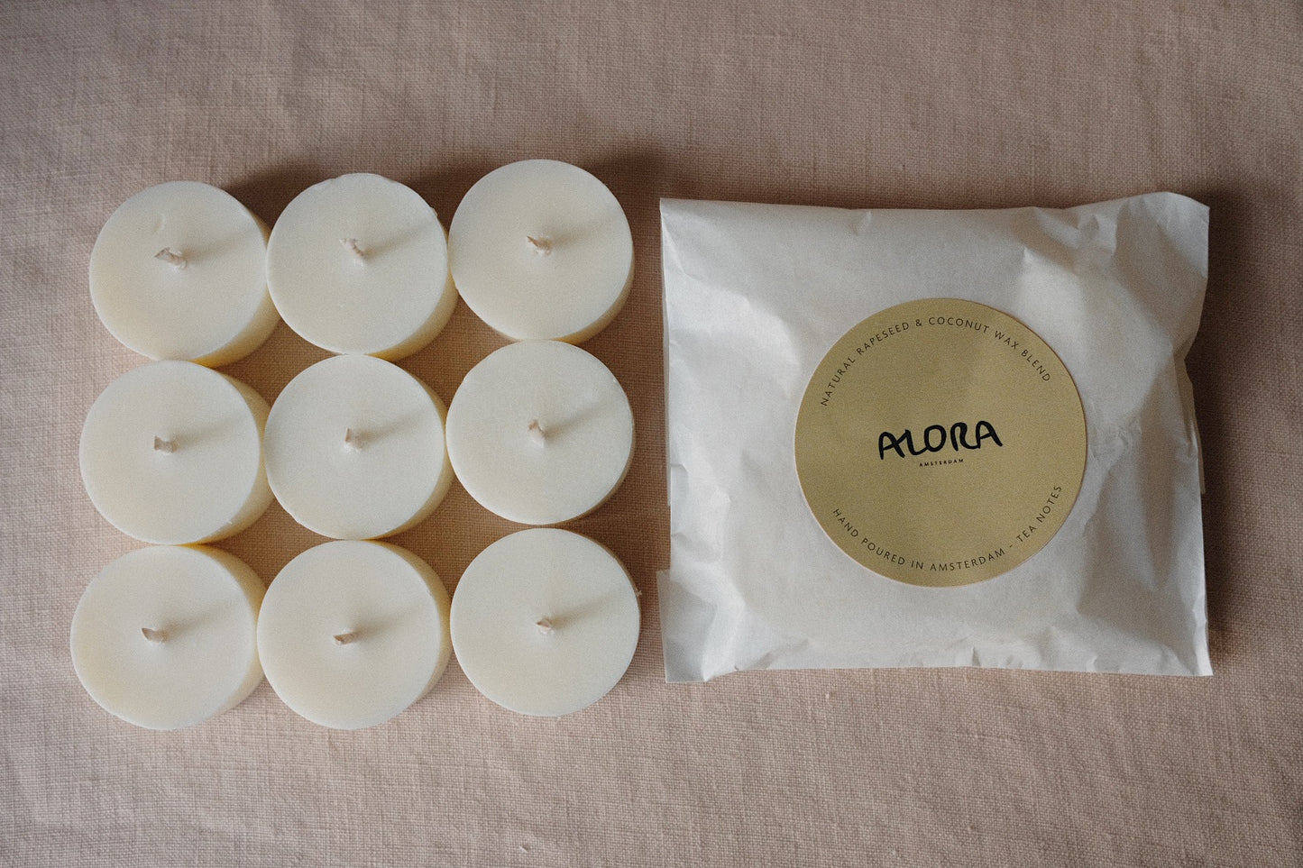 Alora Amsteram Tea Notes Scented Tealight Candles