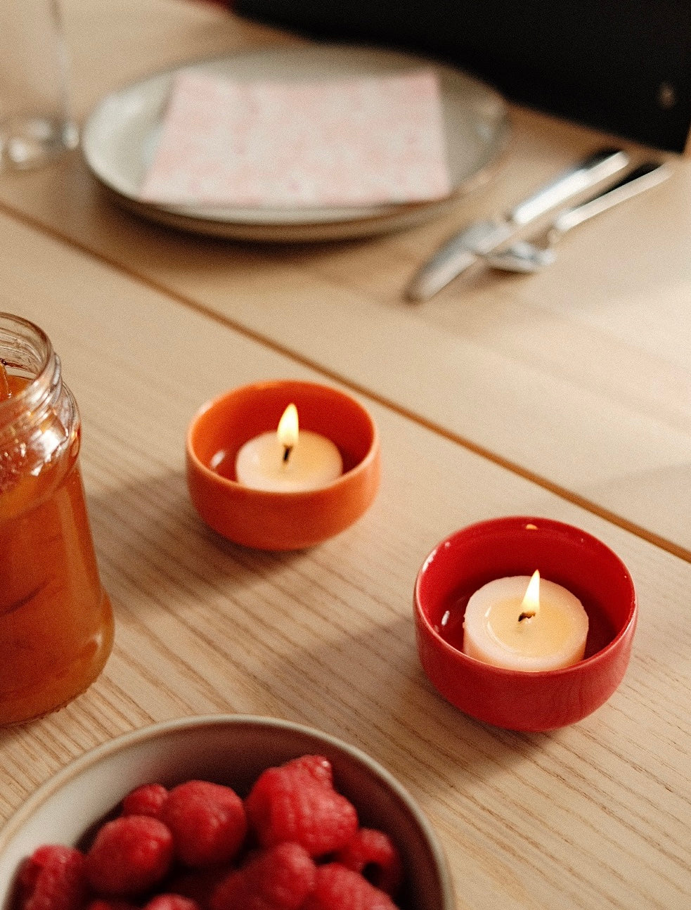 Ceramic Tealight Holder - Terracotta