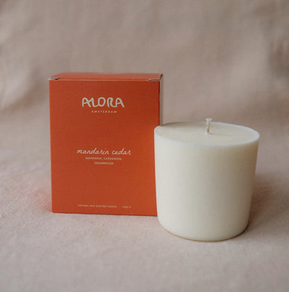 Mandarin Cedar Scented Refill Candle Alora Amsterdam