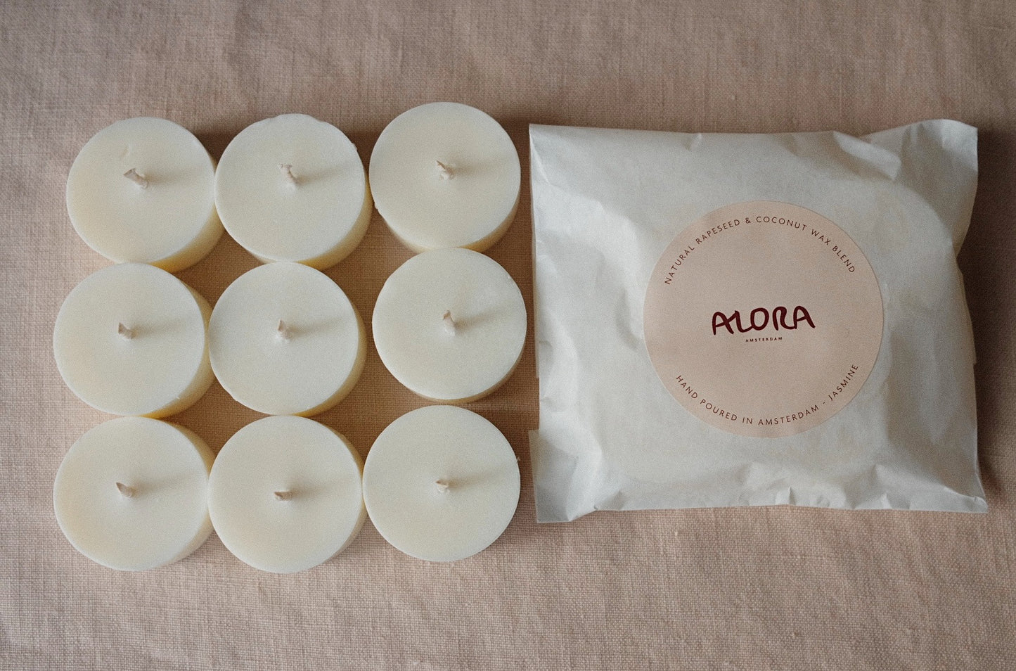 Alora Amsteram Jasmine Scented Tealight Candles